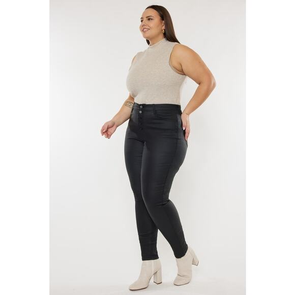 KanCan Plus High Rise Coated Ankle Skinny - KC6341 - Size 16W - Picture 3 of 4